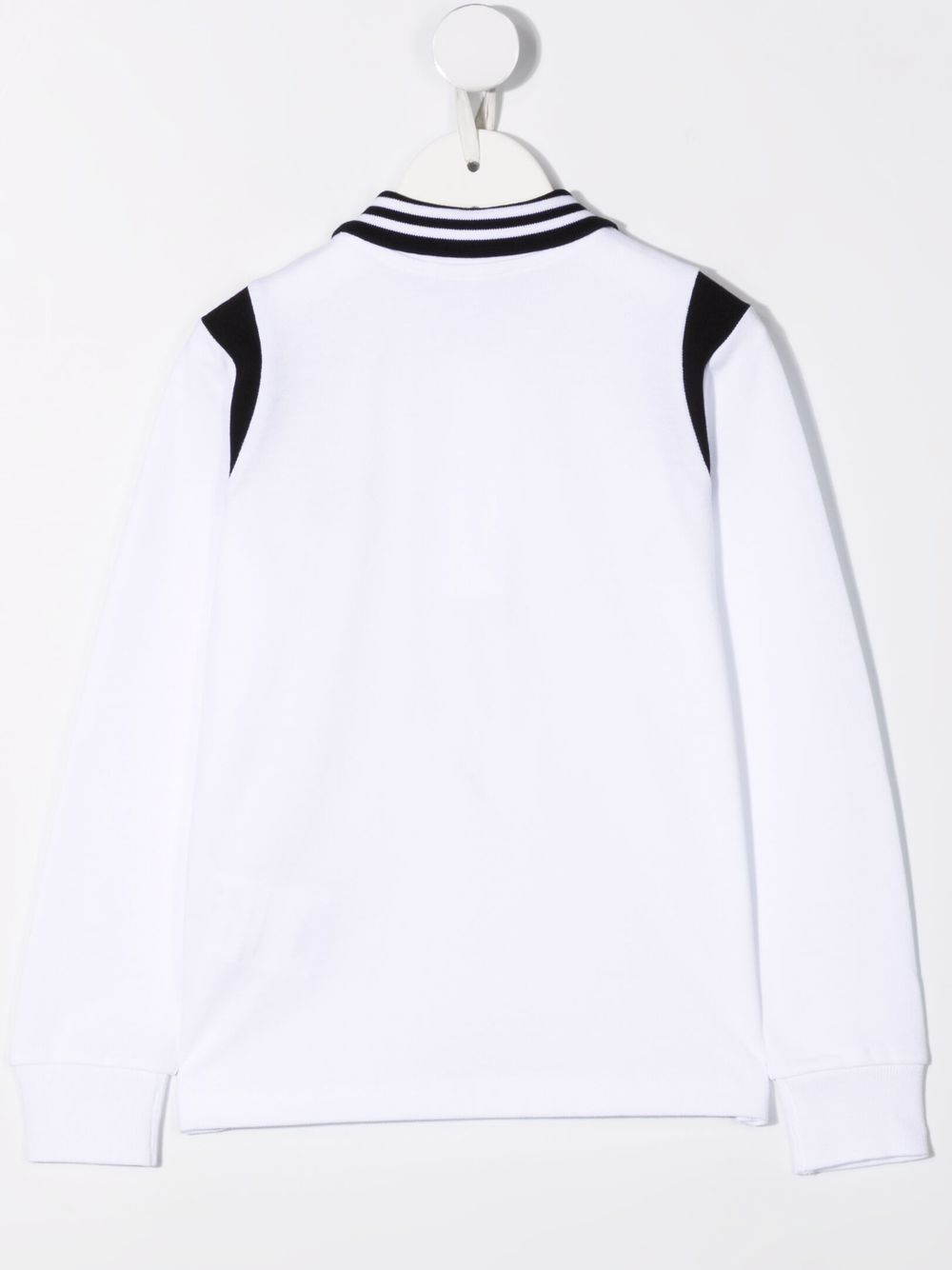 фото Moncler enfant рубашка поло с длинными рукавами и логотипом