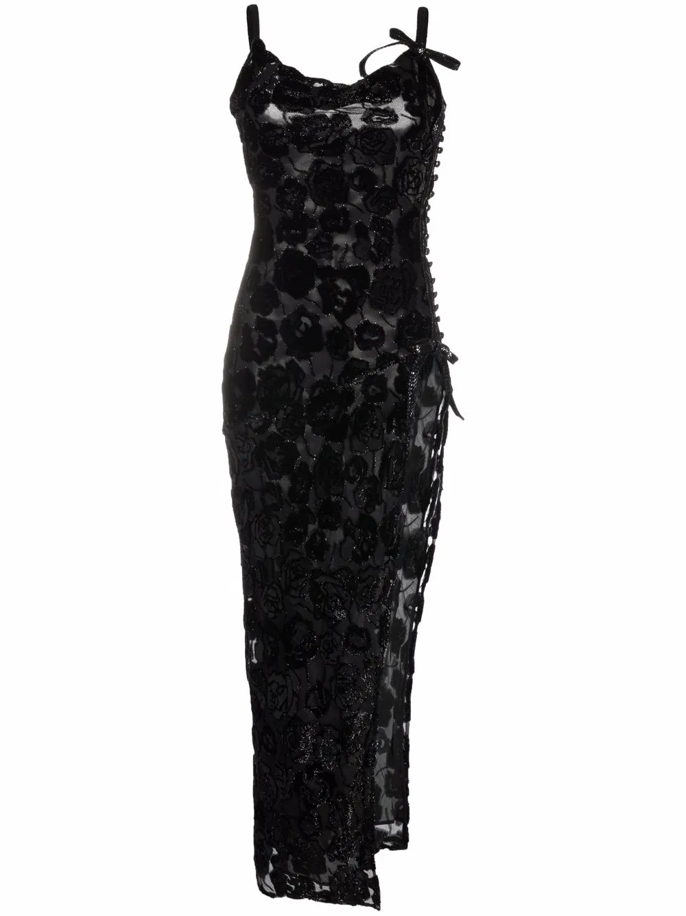 Alessandra Rich платье миди с вышивкой