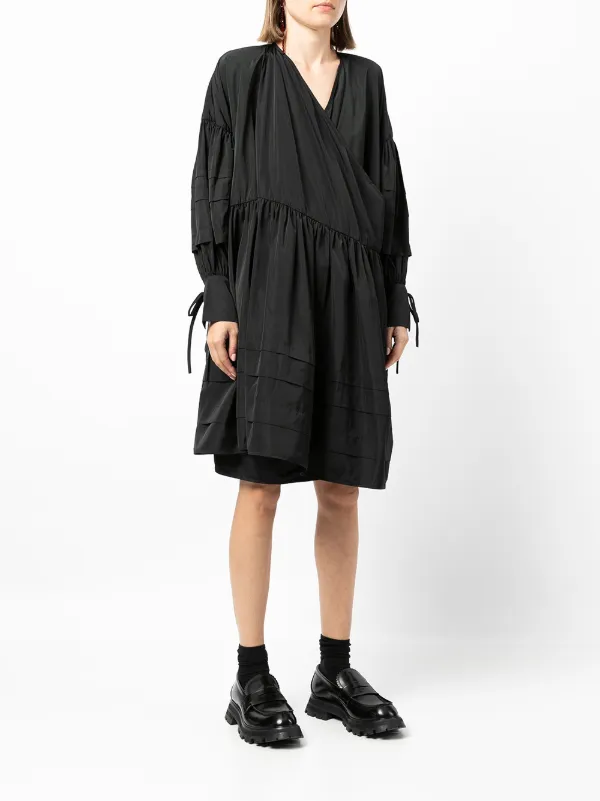 【美品】CECILIE BAHNSEN　タフタラップドレス ギャザー入り Cecilie Bahnsen ラップドレス 通販 - FARFETCH