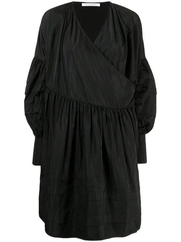 【美品】CECILIE BAHNSEN　タフタラップドレス ギャザー入り Cecilie Bahnsen ラップドレス 通販 - FARFETCH