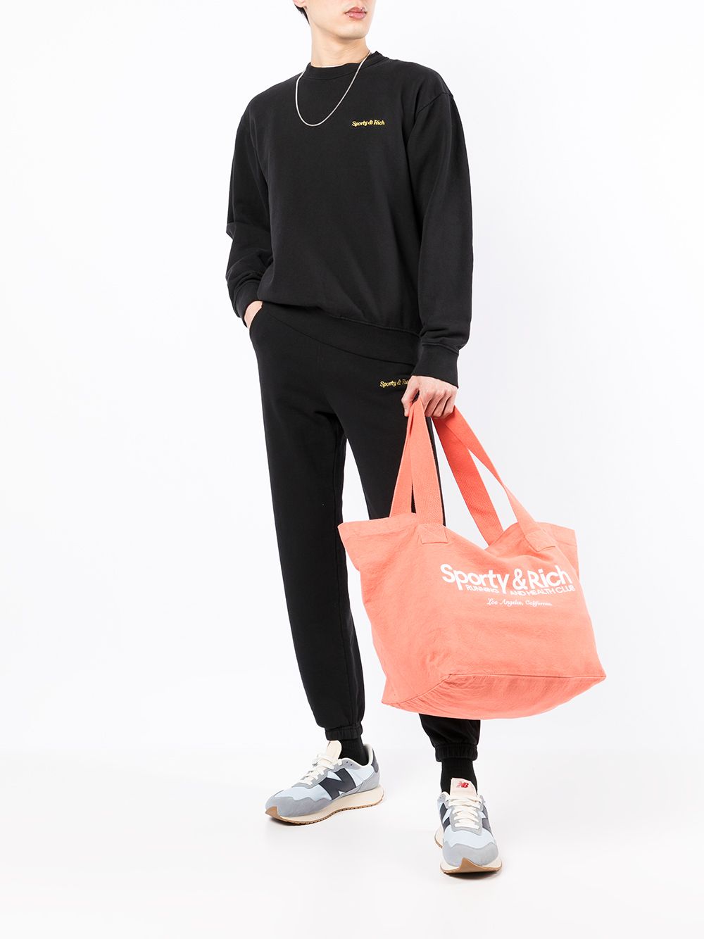 фото Sporty & rich logo-print tote bag