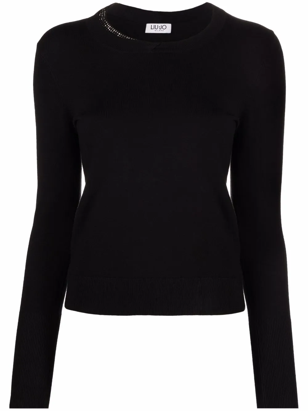 Image 1 of LIU JO embellished-neckline jumper