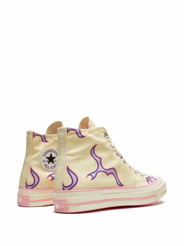 Tøm skraldespanden kom over elegant Converse x Golf Le Fleur Chuck 70 Hi "Pink Flames" Sneakers - Farfetch