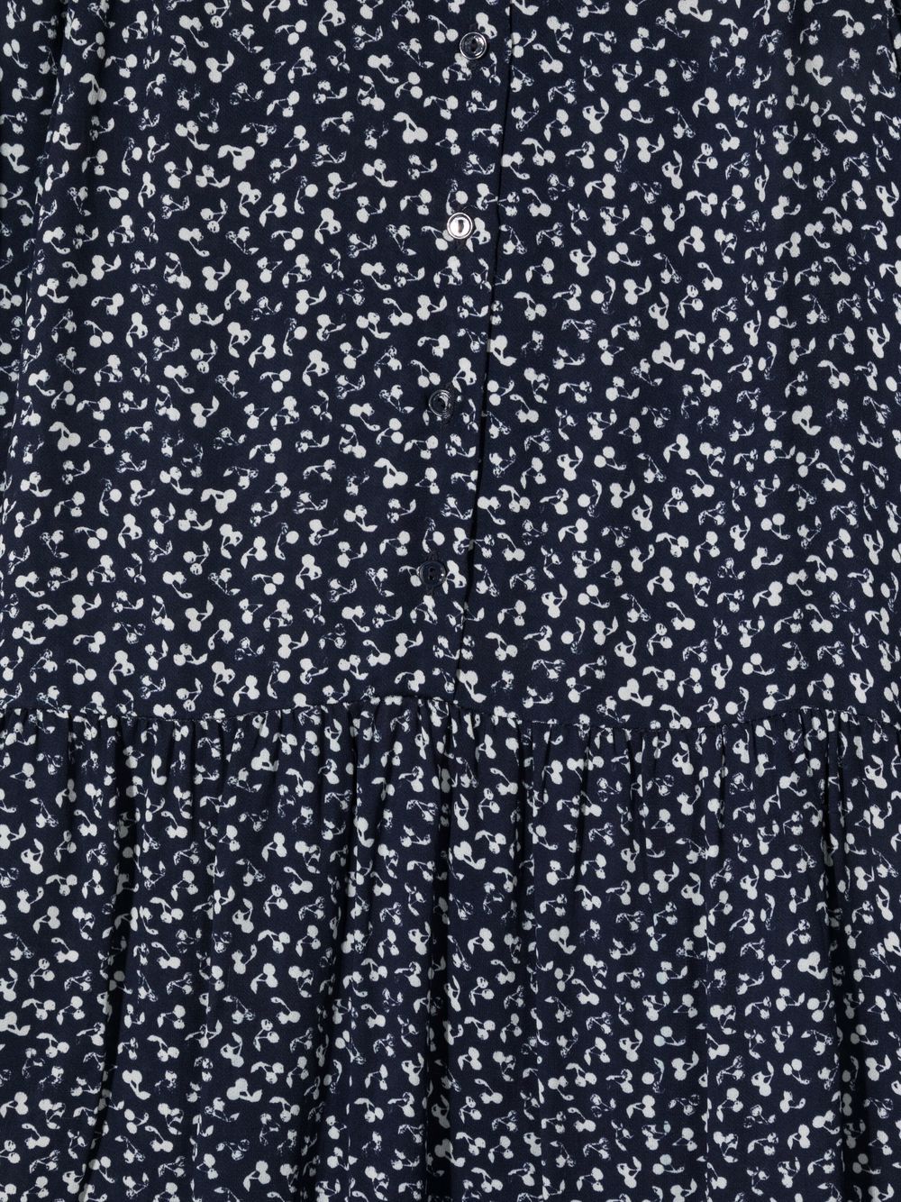 Shop Bonpoint Cherry-print Smock Dress In Blue