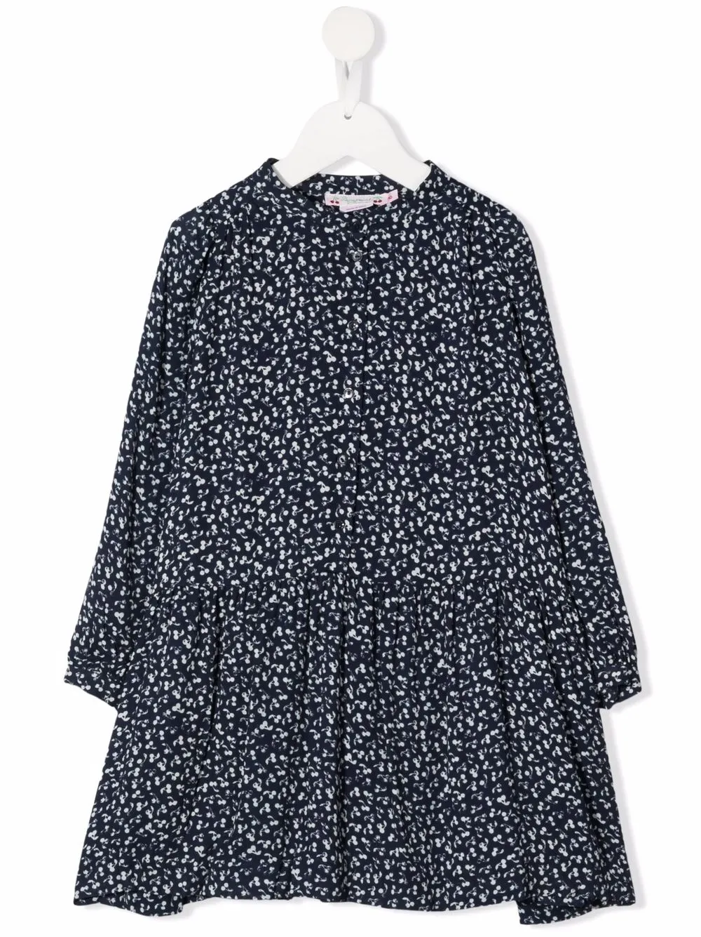 

Bonpoint cherry-print smock dress - Blue