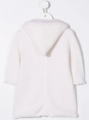 [ボンポワン/BONPOINT]116cm ニットパーカー ピンクベージュ カシミヤ100％子供服 キッズ kids 女の子 秋冬 tops 220142 Bonpoint ニットパーカー | ホワイト | FARFETCH JP