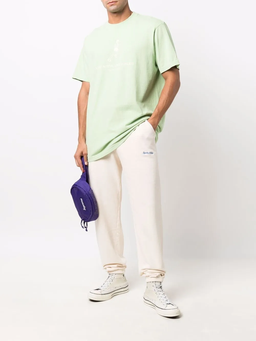 фото Sporty & rich спортивные брюки с вышитым логотипом