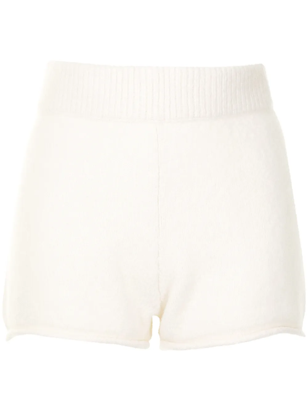 

Onefifteen high-waisted knitted shorts - White