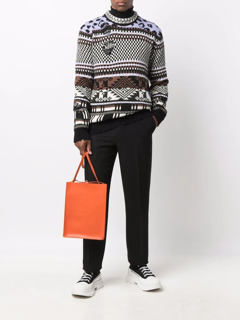 MSGM Intarsia trui - Zwart