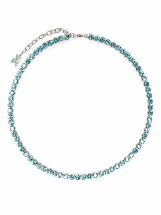 Aquamarine discount tennis necklace