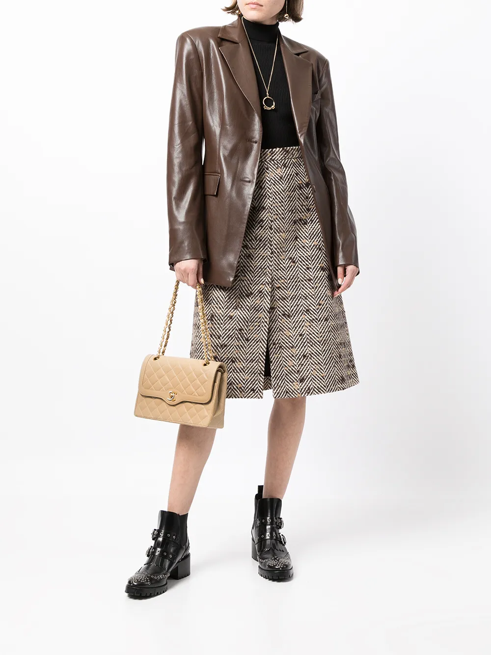 фото Chanel pre-owned сумка на плечо paris double flap 1990-х годов ограниченной серии