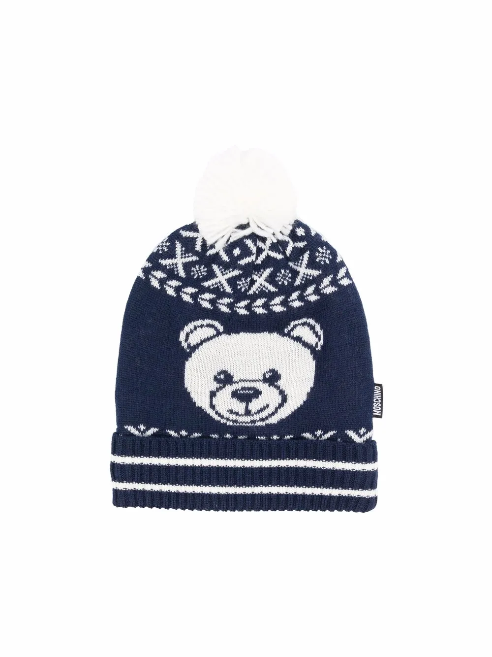 

Moschino Kids gorro tejido fair isle - Azul