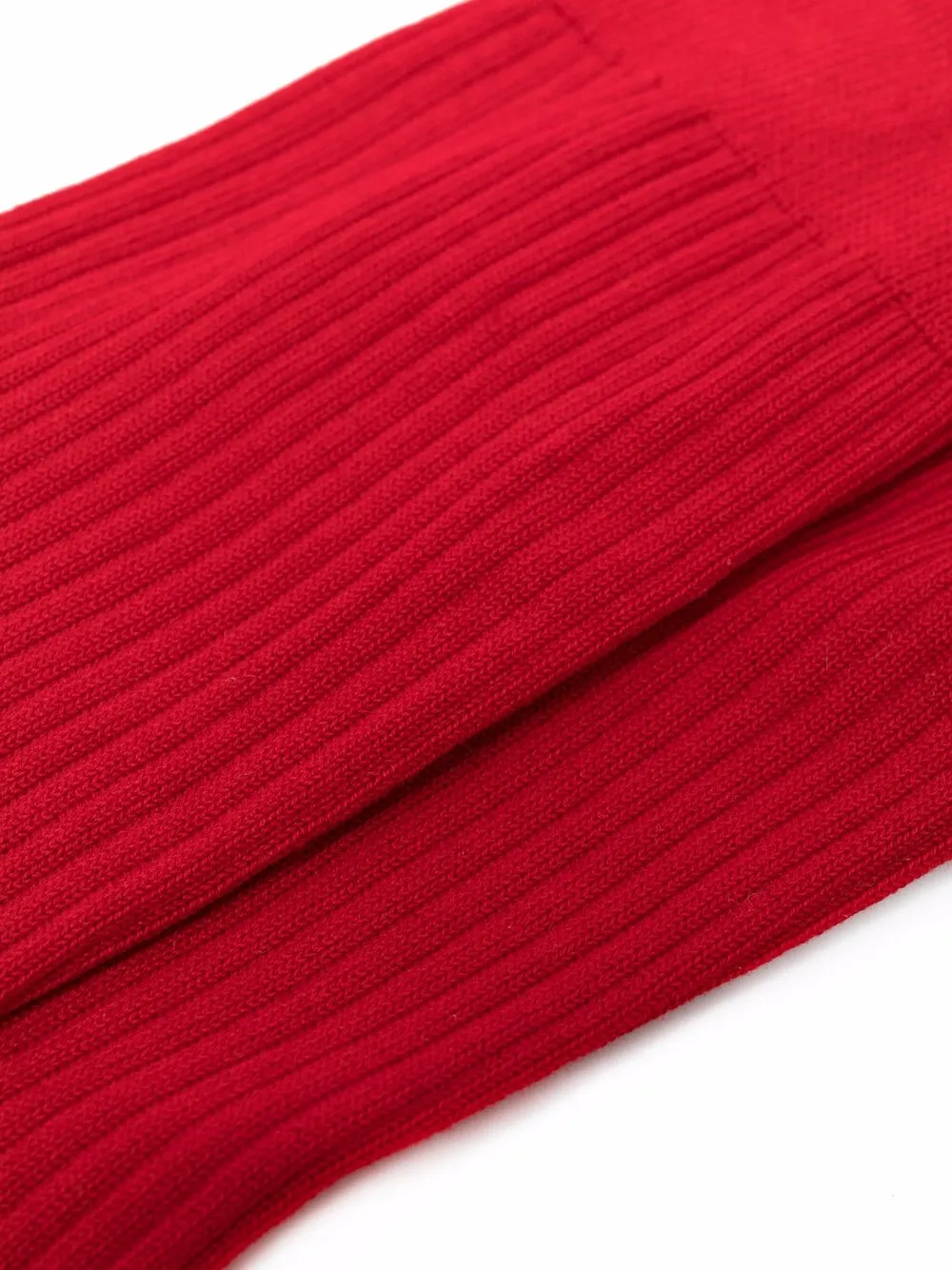 Mackintosh Ribgebreide sokken - Rood