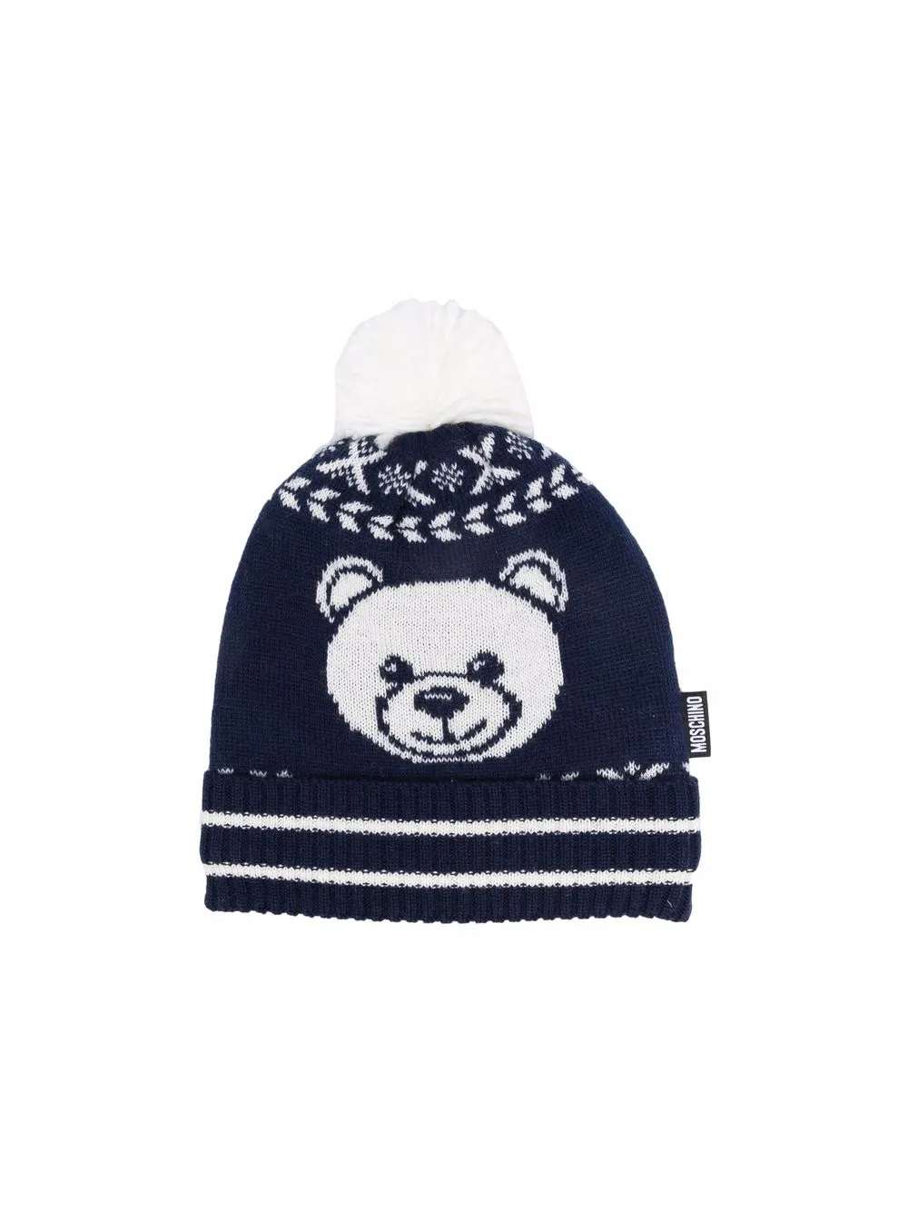 фото Moschino kids шапка бини fair isle teddy