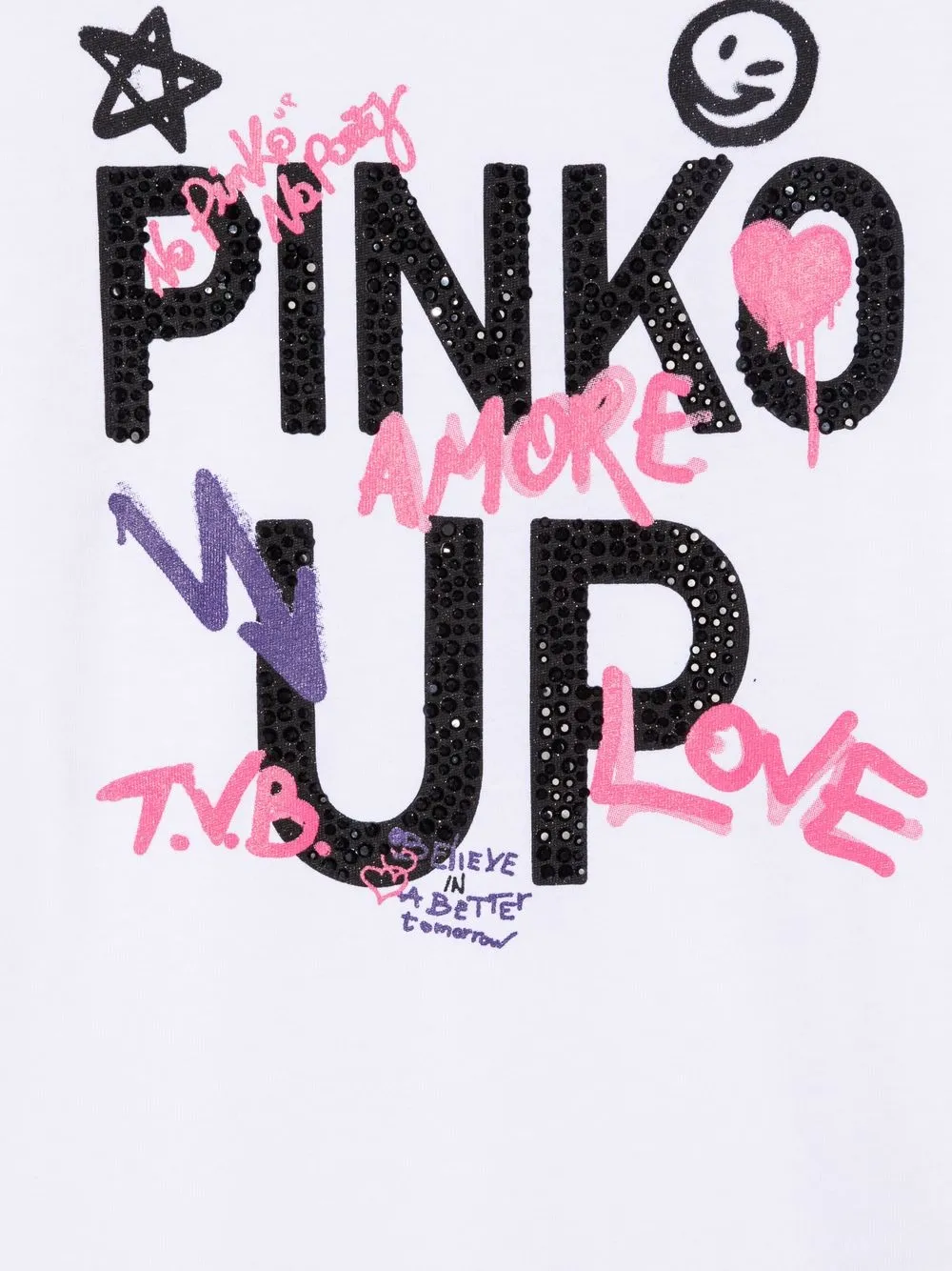 фото Pinko kids футболка с графичным принтом