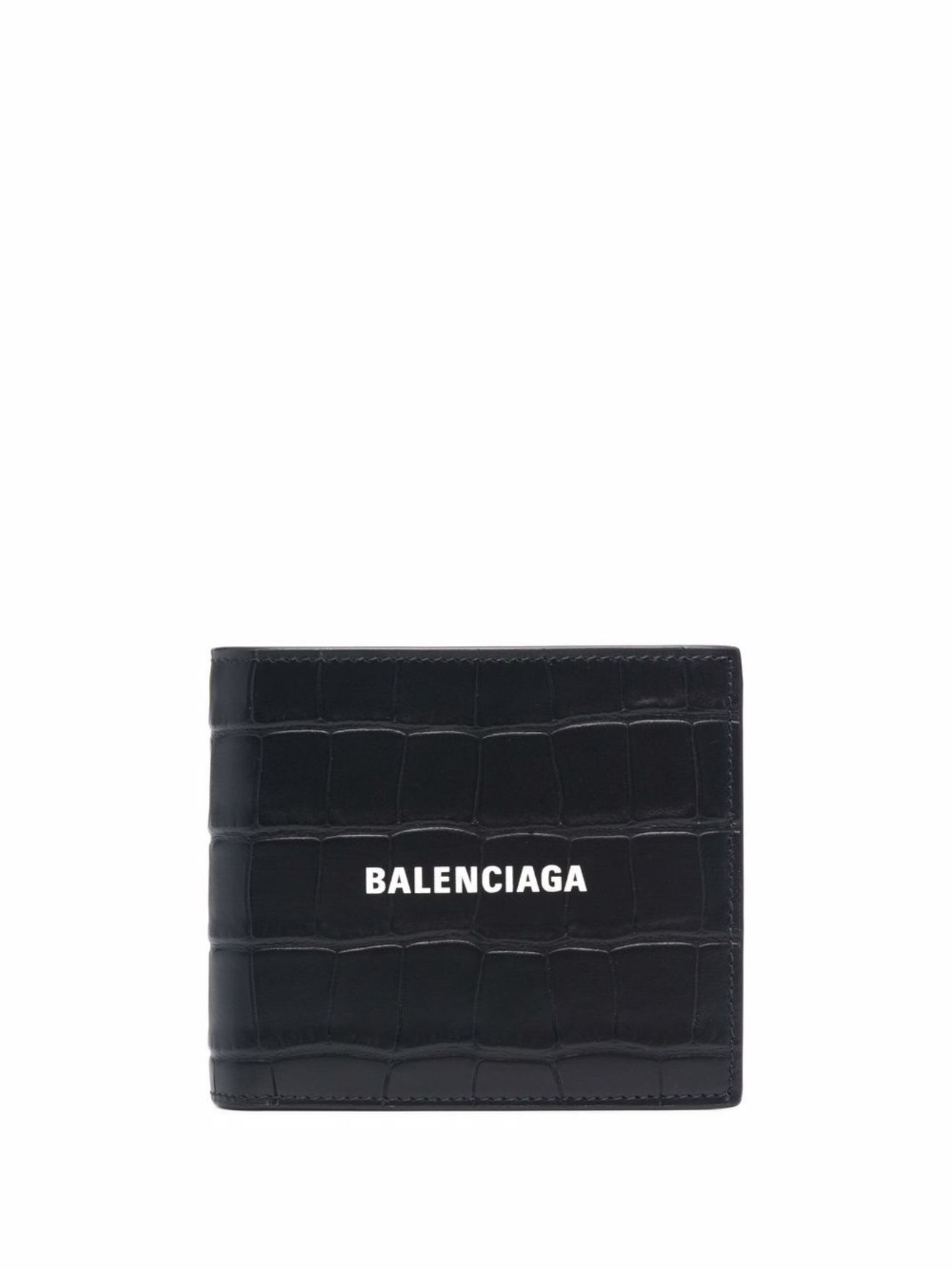 Balenciaga folded logo wallet black | MODES