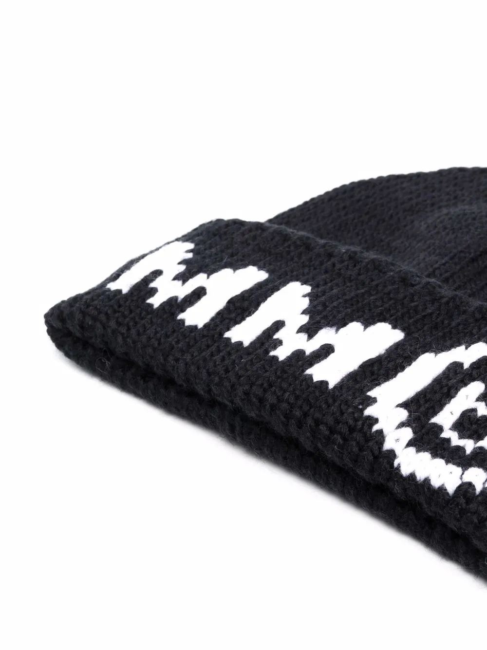 MM6 MAISON MARGIELA INTARSIA-KNIT LOGO BEANIE