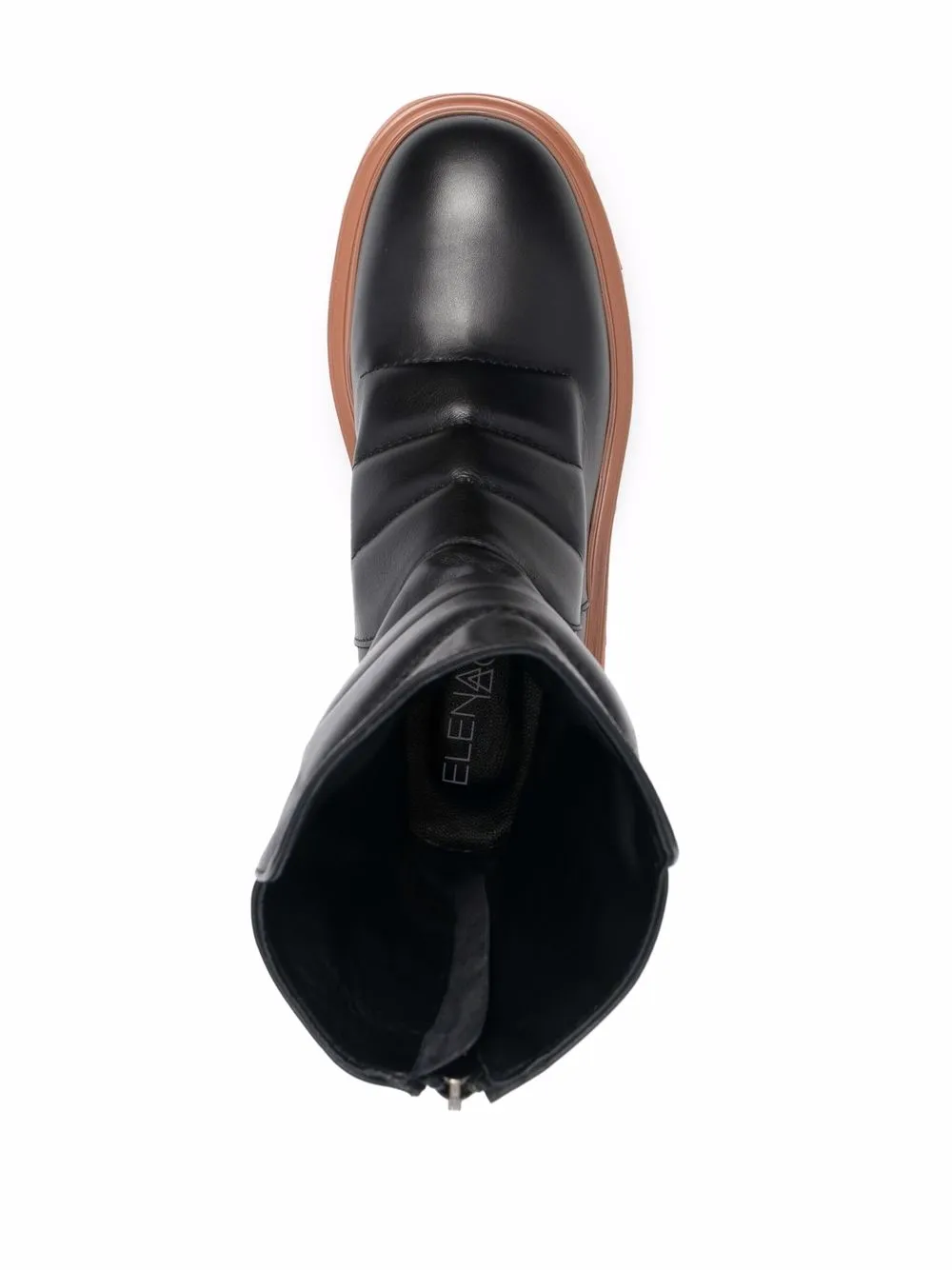Elena Iachi chunky-sole leather boots Black