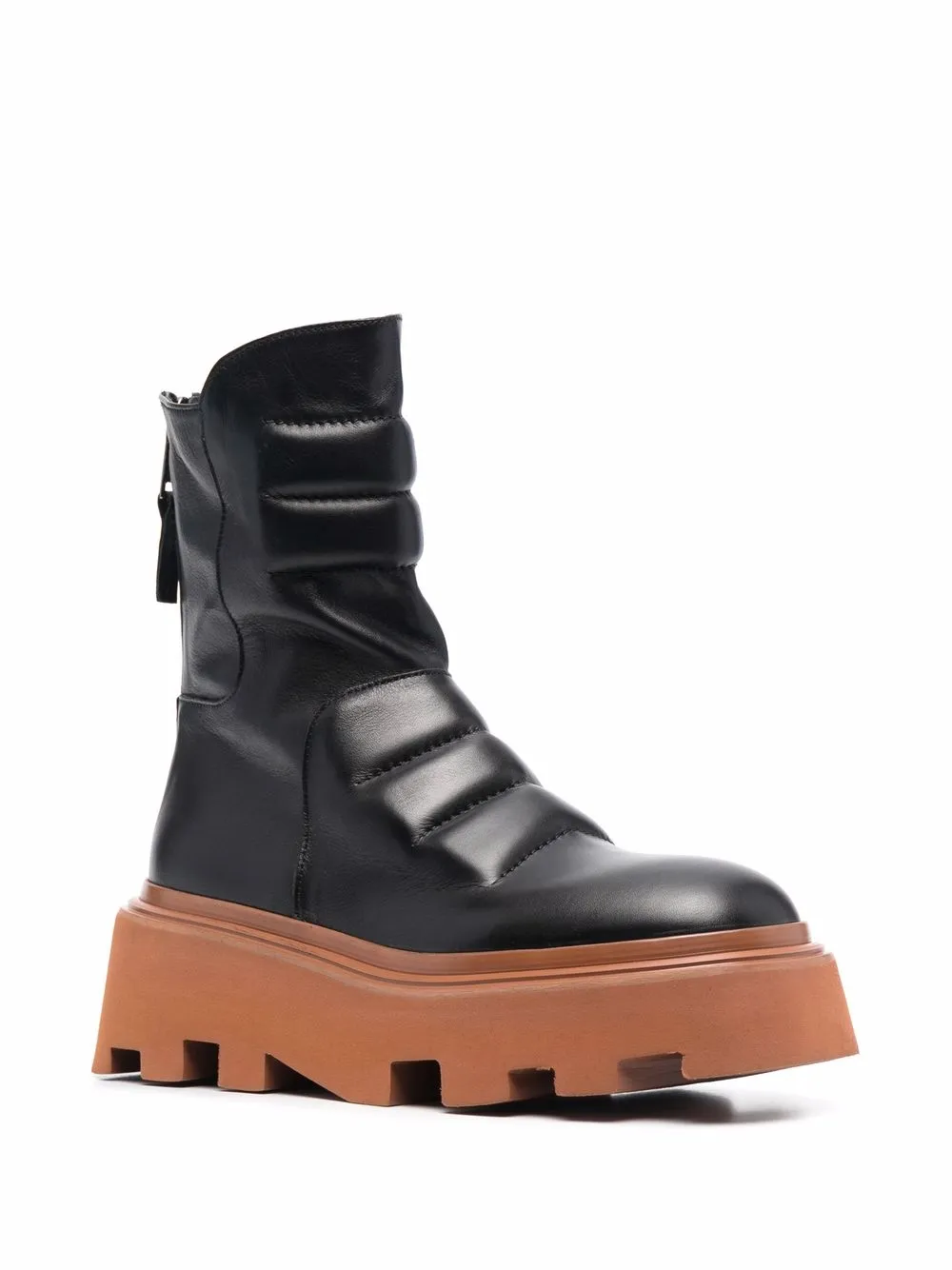 Elena Iachi chunky-sole leather boots Black
