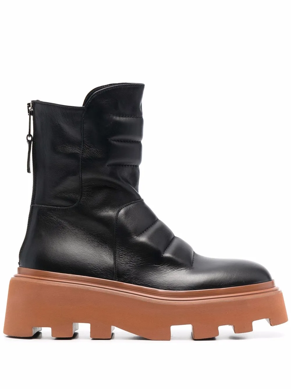 Elena Iachi chunky-sole leather boots Black
