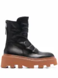Elena Iachi 60mm chunky-sole leather boots - Black
