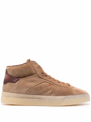 【Santoni】スエード ハイカット メンズ スニーカー Santoni】スエード ハイカット メンズ スニーカー (SANTONI