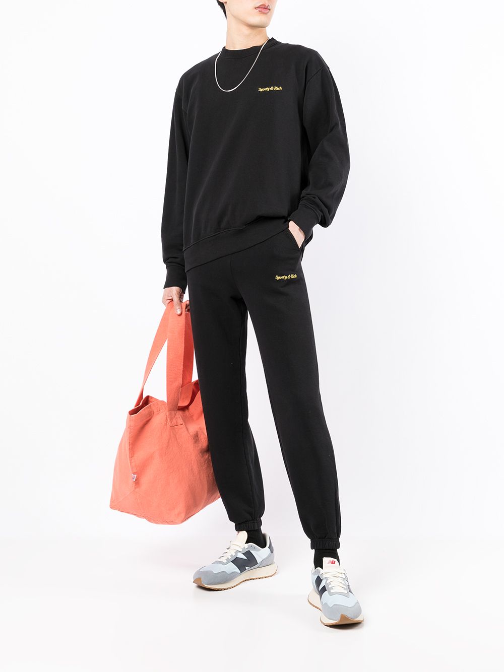 фото Sporty & rich chest-logo crewneck sweatshirt