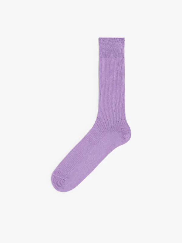 Lilac Cotton Blend Socks