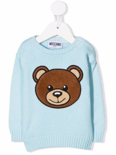 light blue moschino jumper