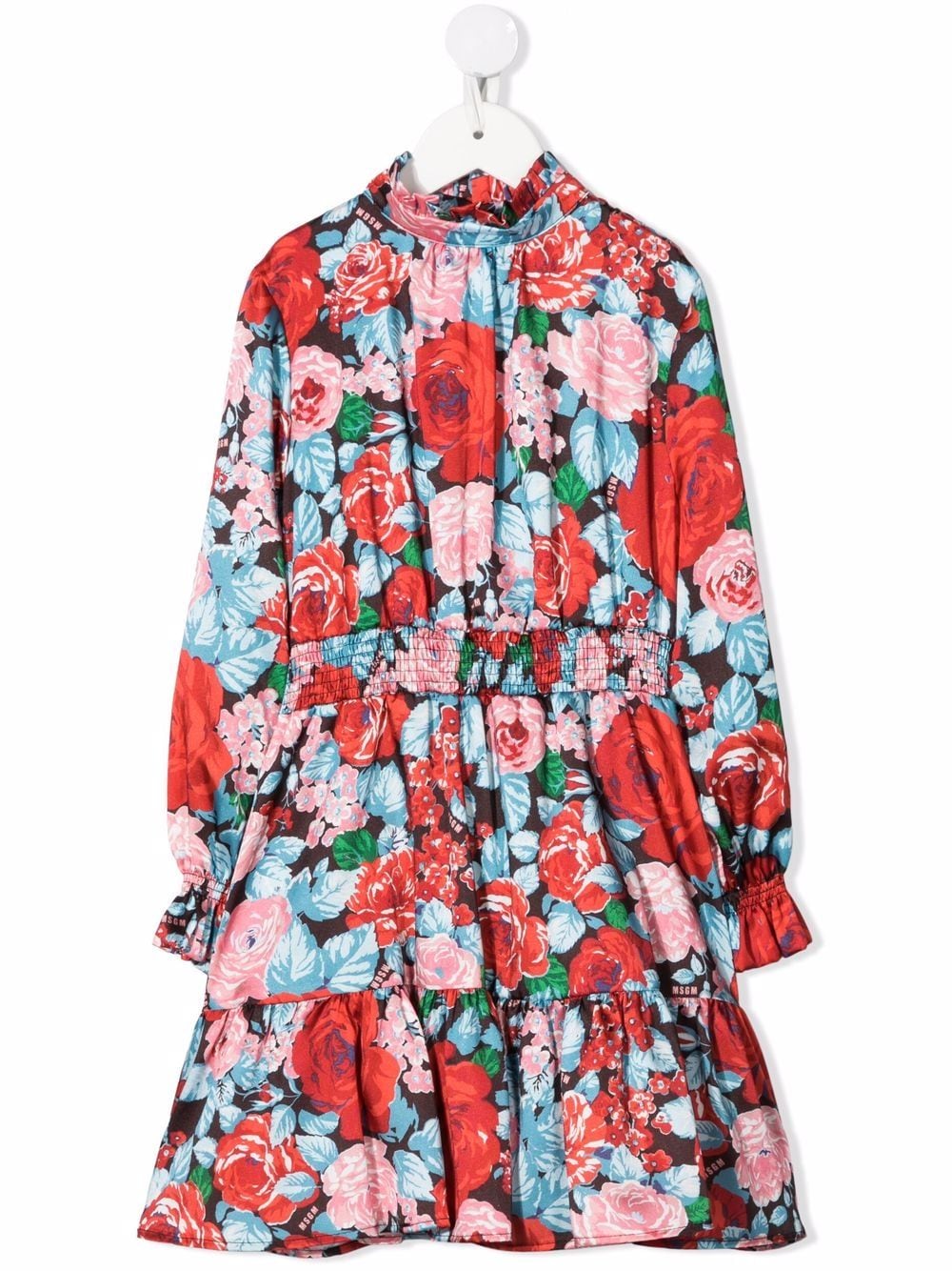 MSGM Kids Jurk met bloemenprint Rood