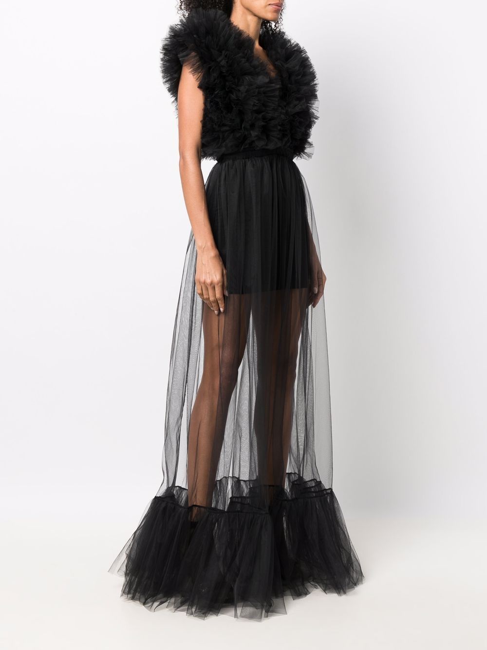 фото Alchemy plunge-neck tulle floor length dress