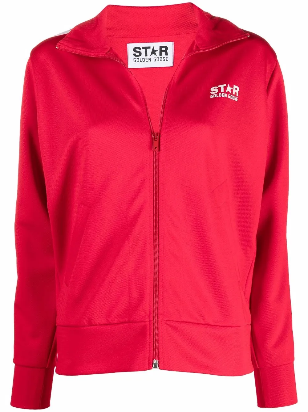 

Golden Goose star-print two-tone bomber jacket - Red