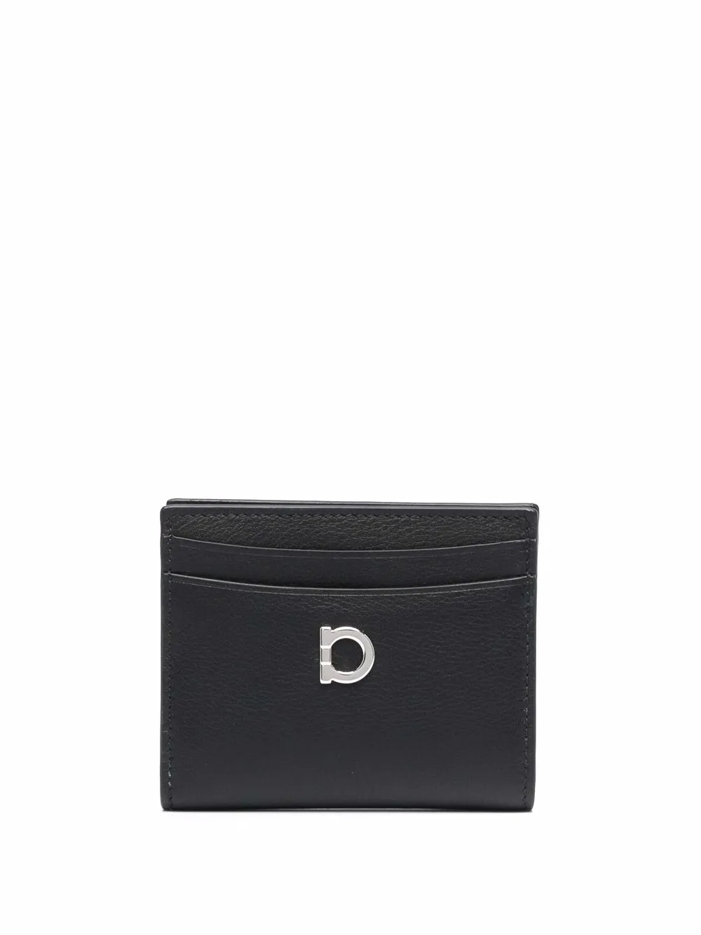 Gancini leather card holder