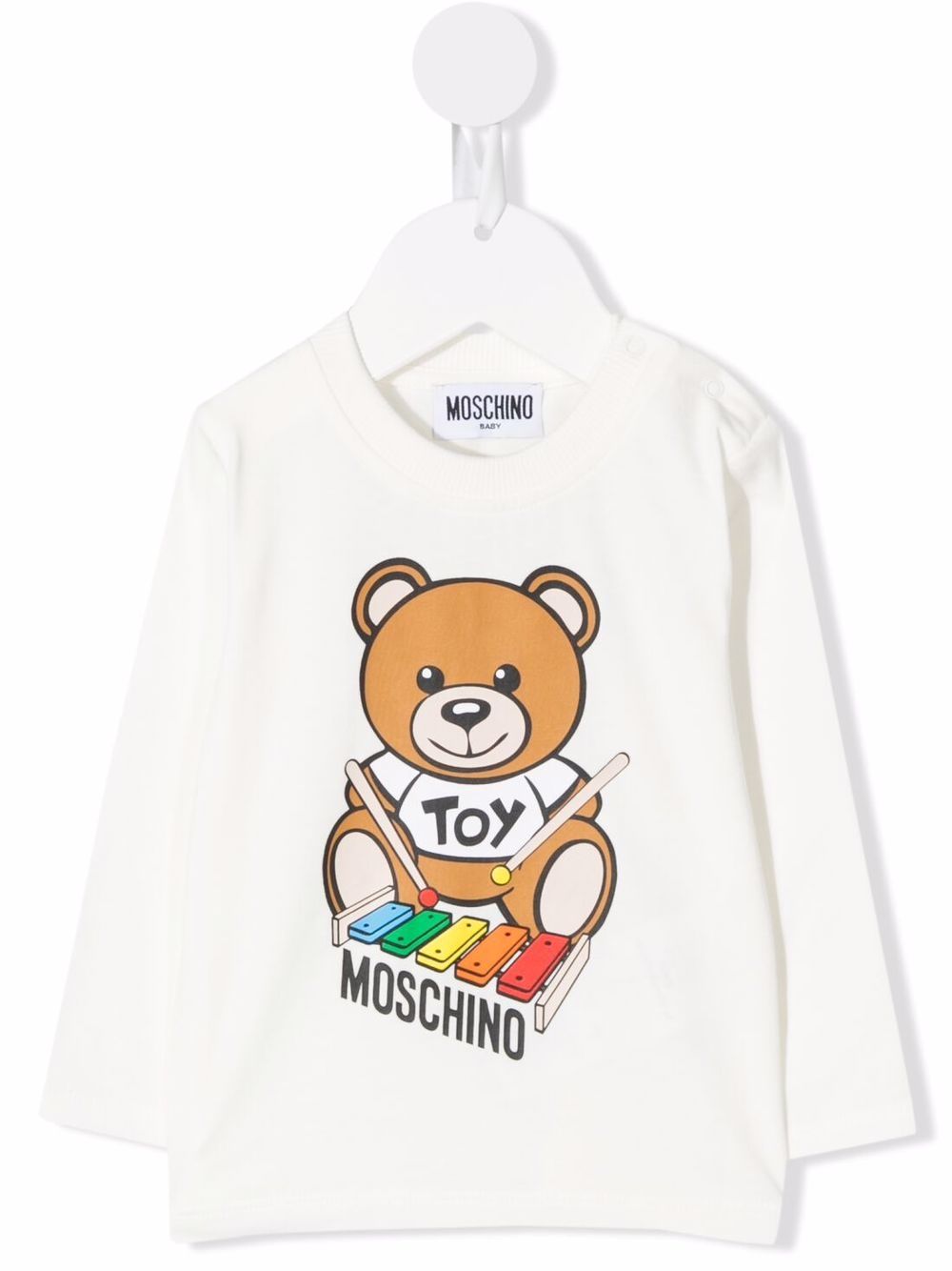 фото Moschino kids футболка с длинными рукавами и принтом