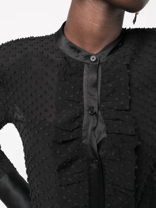 Equipment Eulily ruffle-placket Blouse 