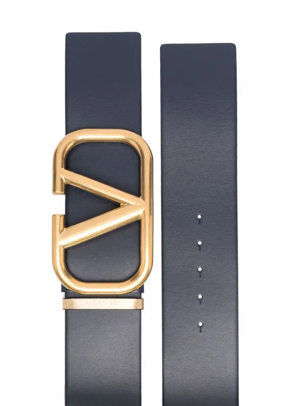 gold VLogo Signature reversible belt 