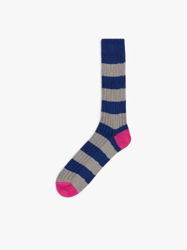 striped knitted cotton socks
