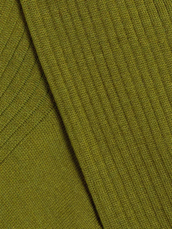 Khaki Cotton Blend Socks