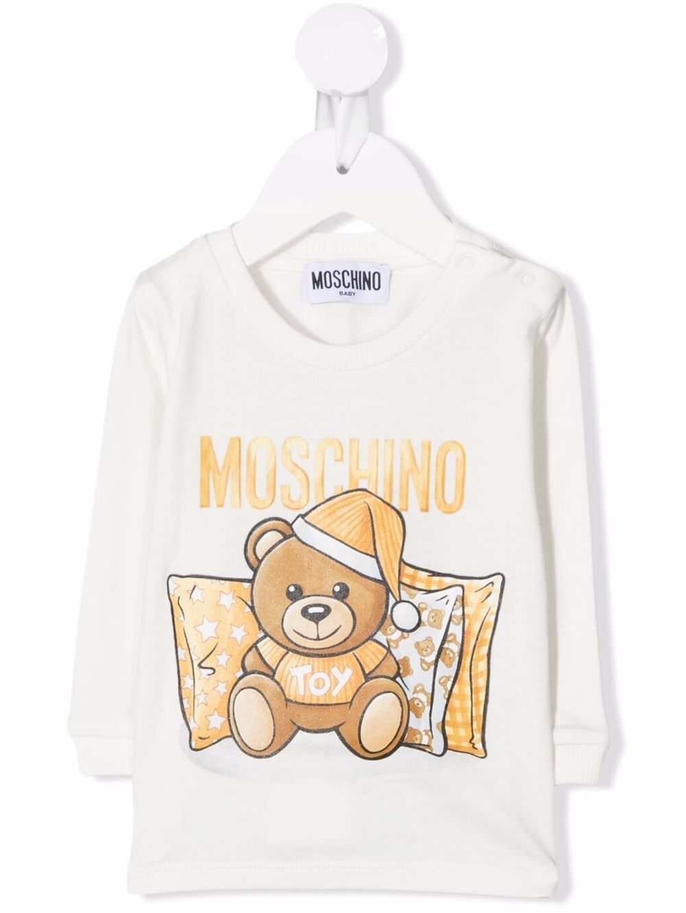 фото Moschino kids футболка sleepy teddy с длинными рукавами