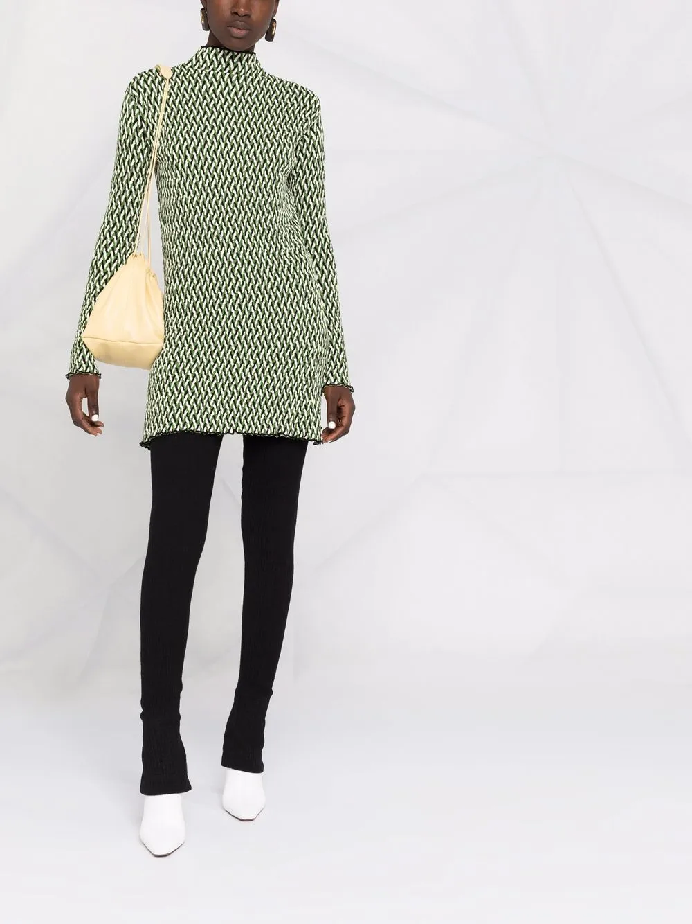 фото Jil sander удлиненный топ с принтом