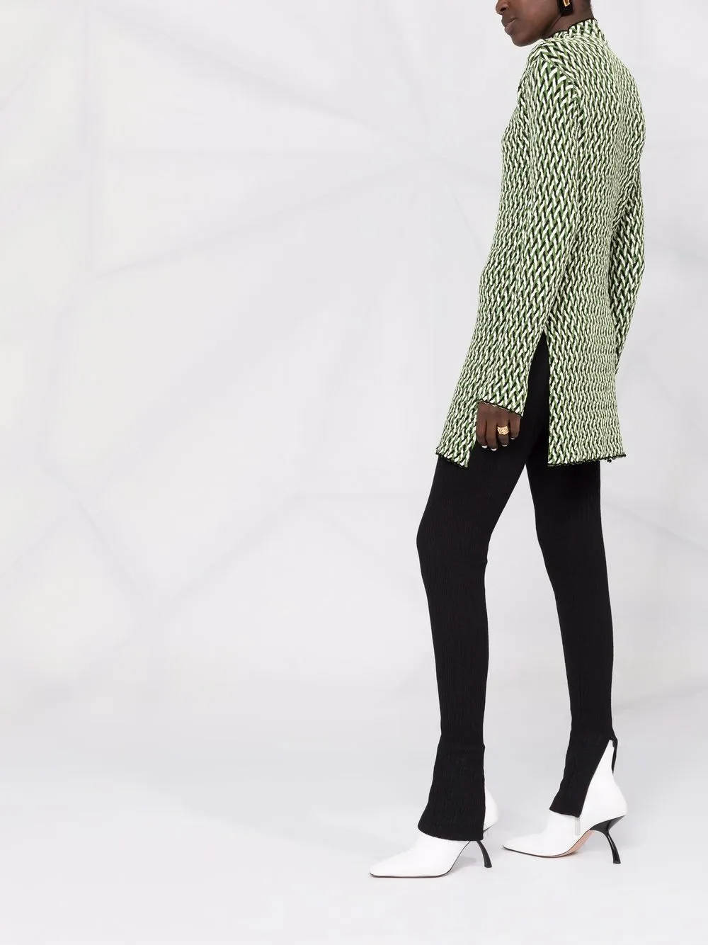 фото Jil sander удлиненный топ с принтом