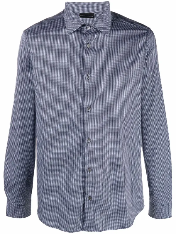 armani checked shirt