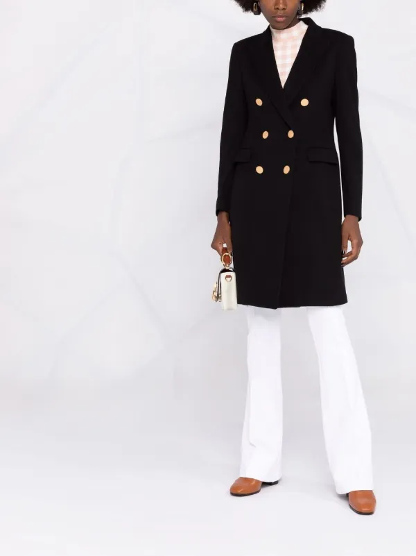 double breasted buttoned coat zara