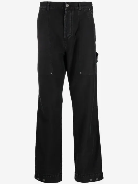 Palm Angels pantalones rectos con parche del logo