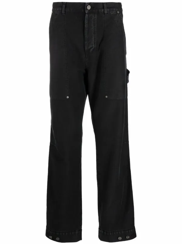 Palm Angels ロゴ ストレートパンツ | ブラック | FARFETCH JP