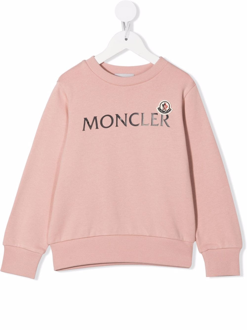 ＜Farfetch＞ Moncler Enfant モンクレール・アンファン ロゴ スウェットシャツ - ピンク