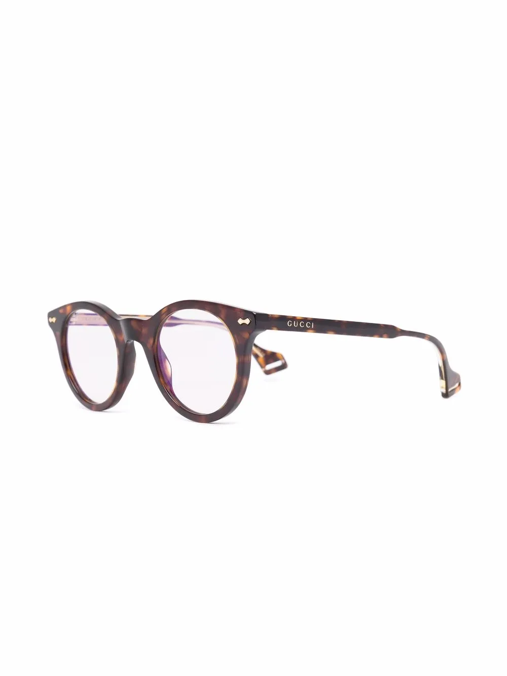 фото Gucci eyewear очки в круглой оправе черепаховой расцветки