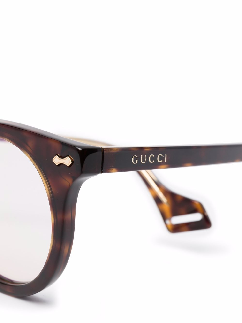 фото Gucci eyewear очки в круглой оправе черепаховой расцветки