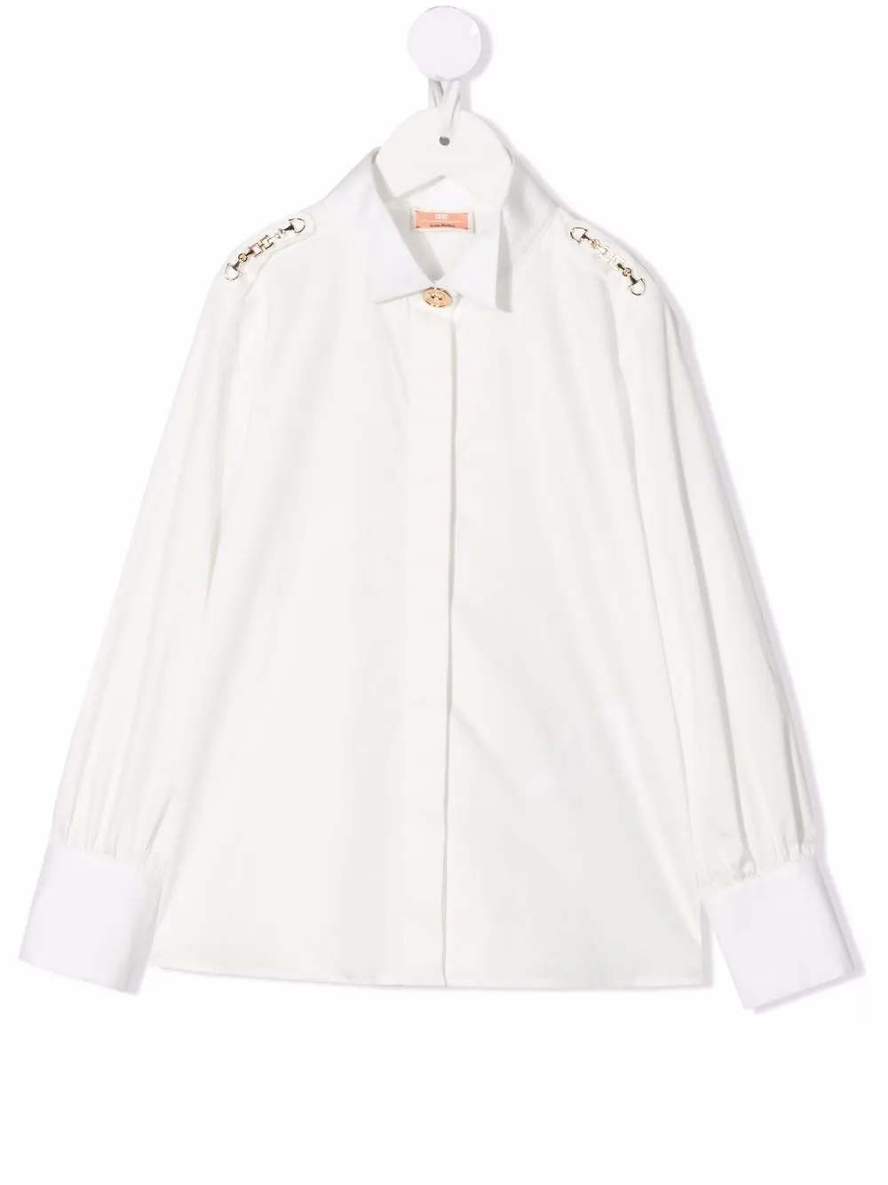 

Elisabetta Franchi La Mia Bambina blusa con detalle de bocado - Blanco