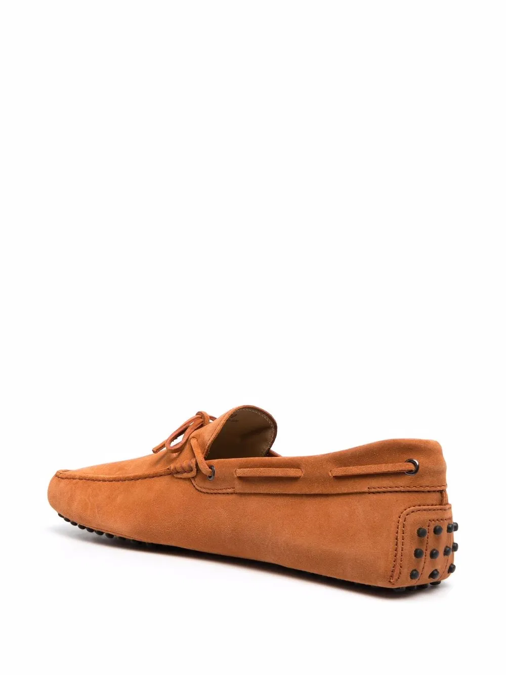 orange Gommino suede loafers for men 